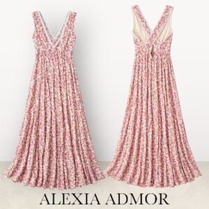 Alexia Admor Tezzi Floral Maxi Dress Size 8 Romantic Boho Garden Wedding Guest